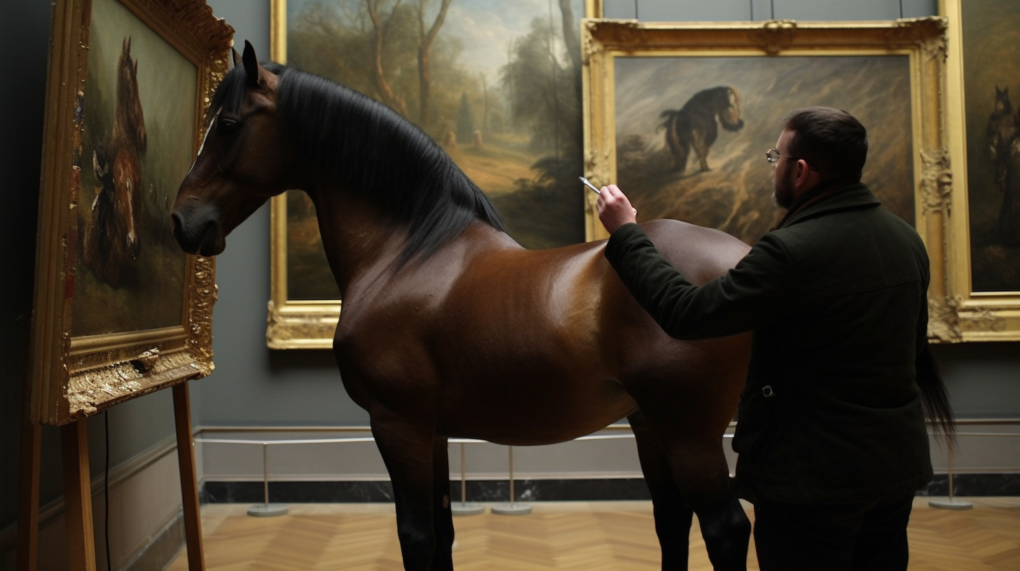 Chevaux dans les expositions muséales